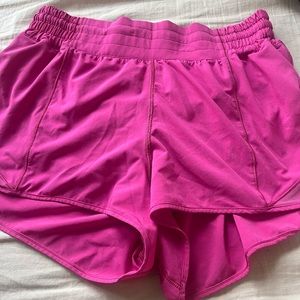 sonic pink lululemon shorts 2.5 inch high rise